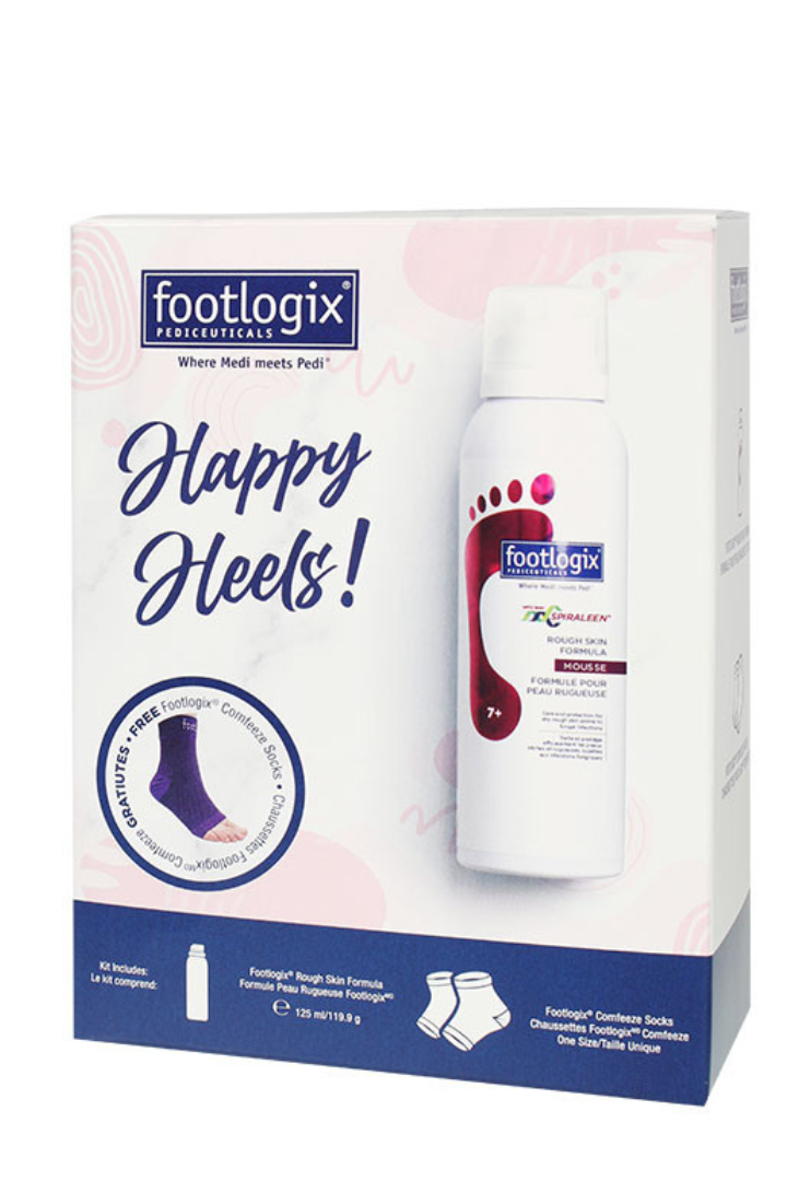 Coffret mousse peau rugueuse et chaussettes Footlogix